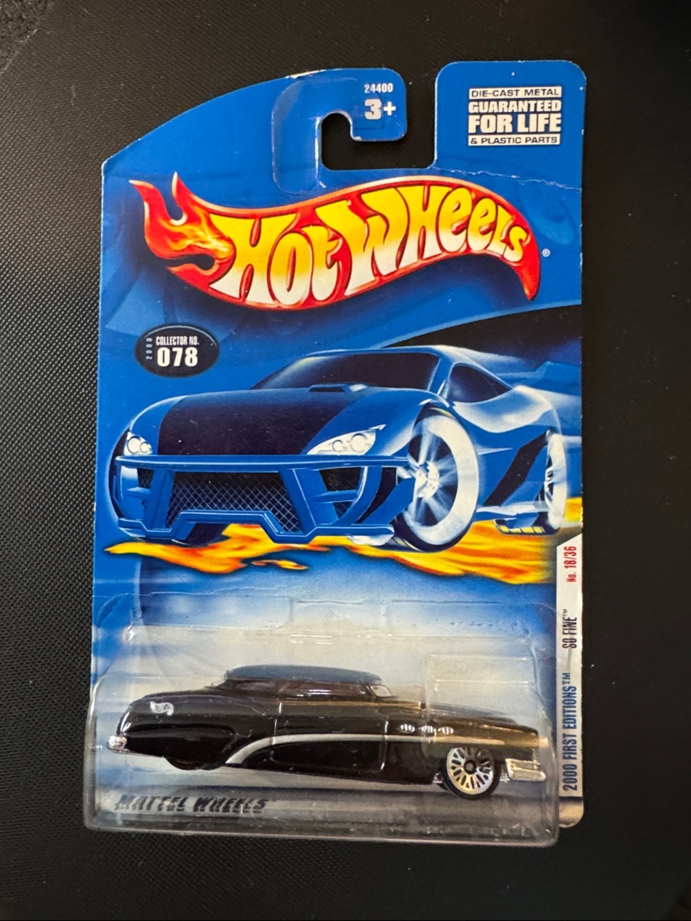 Vintage Hot Wheels 2000 First Editions Black Die-Cast Lowrider